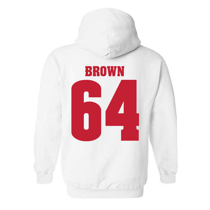 Wisconsin - NCAA Football : Evan Brown - Classic Shersey Hooded Sweatshirt-1