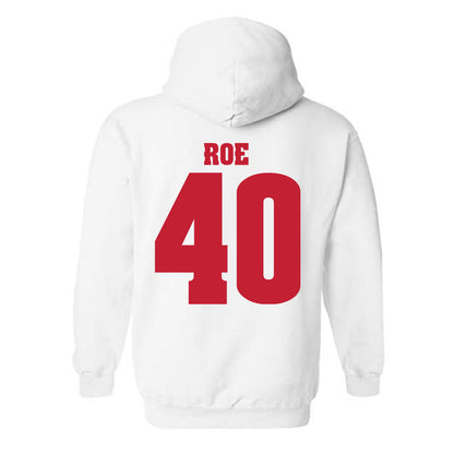 Wisconsin - NCAA Football : James Roe - Classic Shersey Hooded Sweatshirt-1