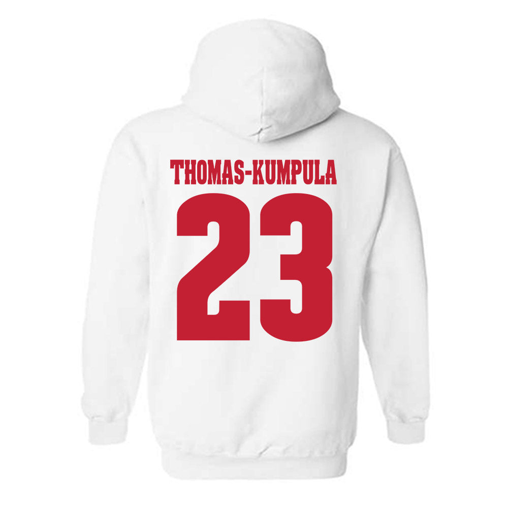 Wisconsin - NCAA Football : Davion Thomas-Kumpula - Classic Shersey Hooded Sweatshirt-1