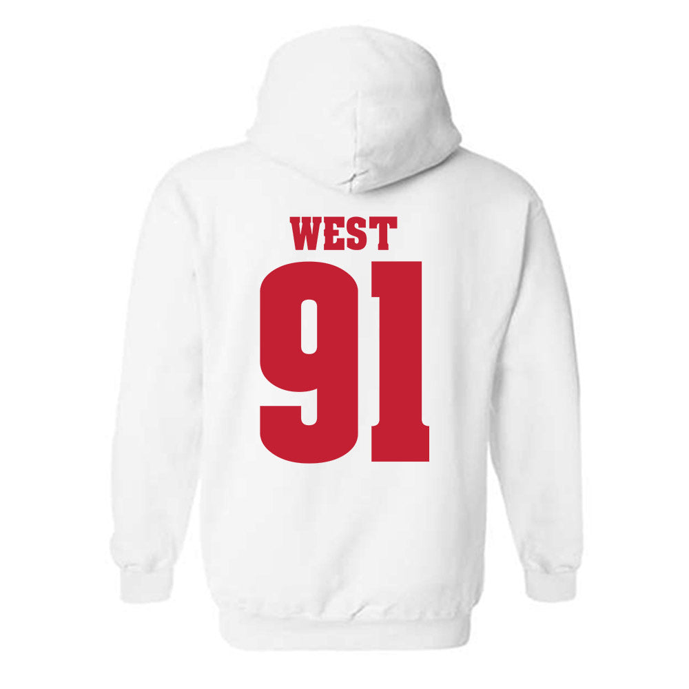 Wisconsin - NCAA Football : Sean West - Classic Shersey Hooded Sweatshirt-1