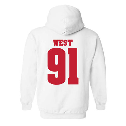 Wisconsin - NCAA Football : Sean West - Classic Shersey Hooded Sweatshirt-1