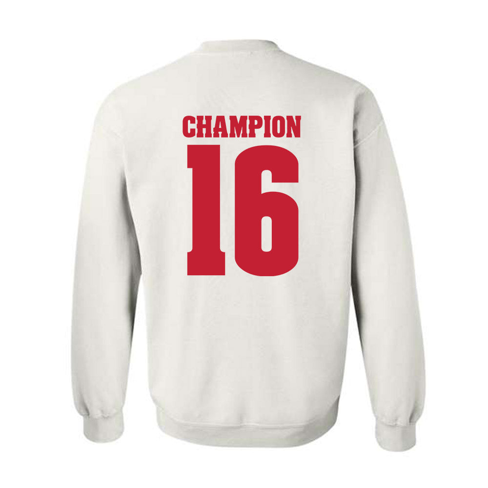 Wisconsin - NCAA Women's Volleyball : Decelise Champion - Classic Shersey Crewneck Sweatshirt-1