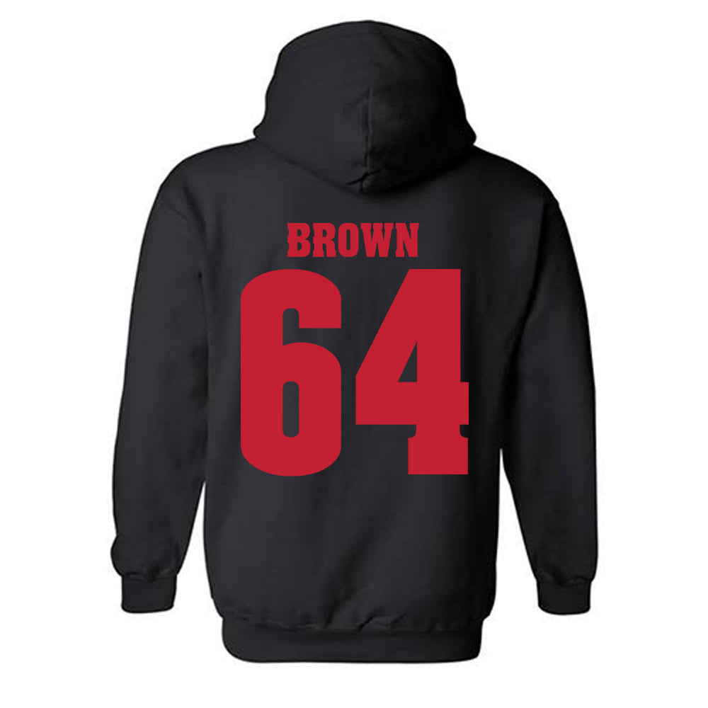 Wisconsin - NCAA Football : Evan Brown - Classic Shersey Hooded Sweatshirt-1