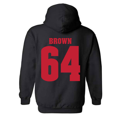 Wisconsin - NCAA Football : Evan Brown - Classic Shersey Hooded Sweatshirt-1