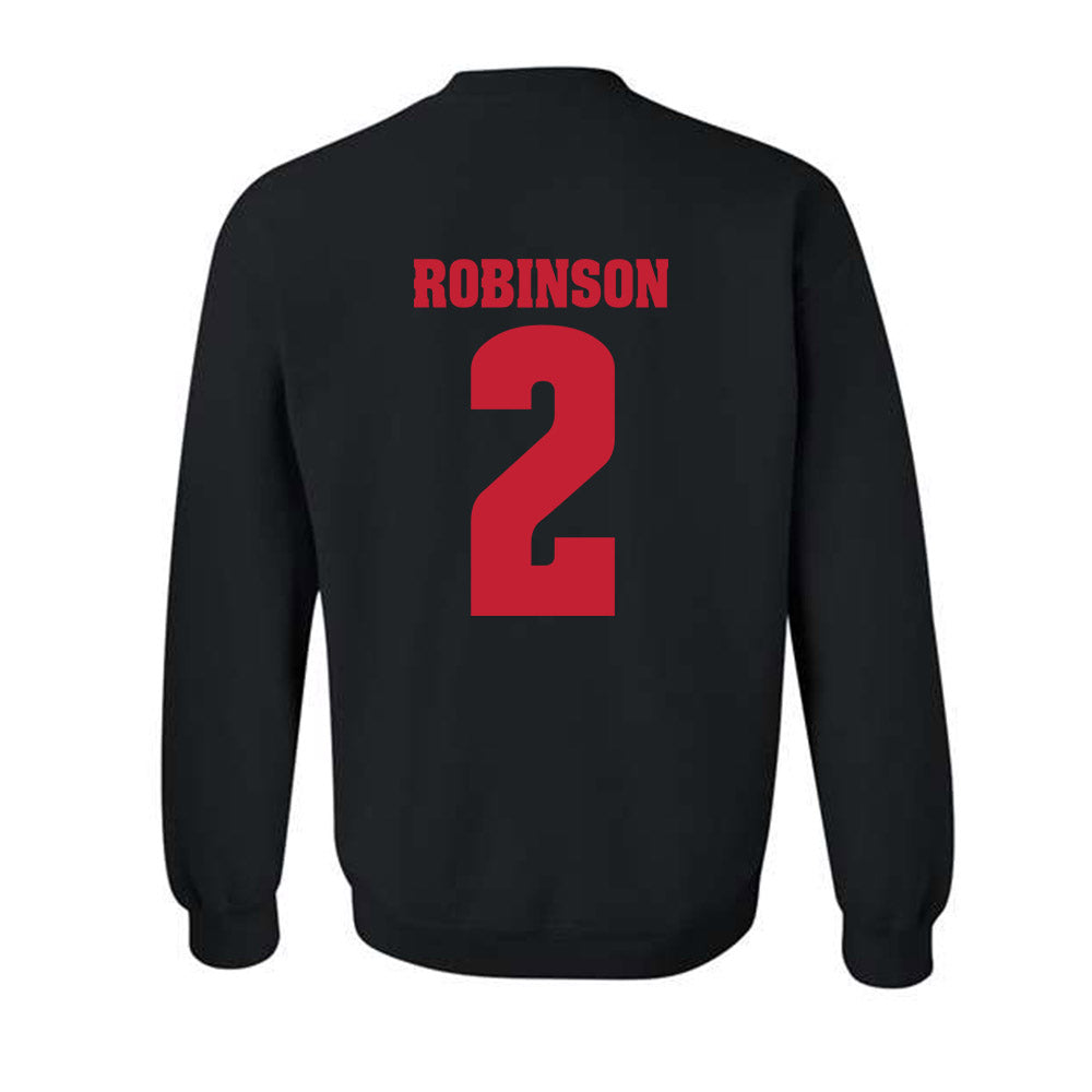 Wisconsin - NCAA Football : Javan Robinson - Classic Shersey Crewneck Sweatshirt-1