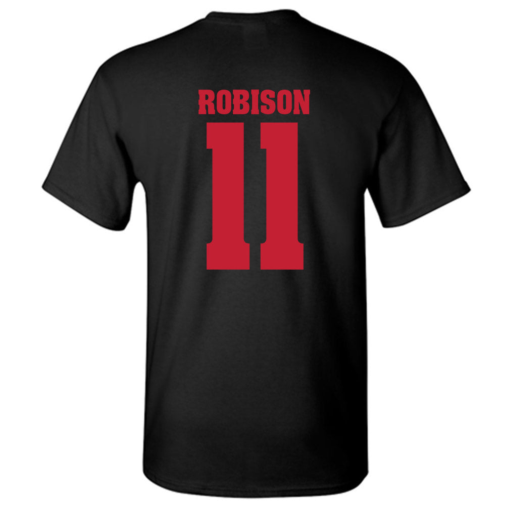 Wisconsin - NCAA Men's Basketball : Jack Robison - Classic Shersey T-Shirt-1
