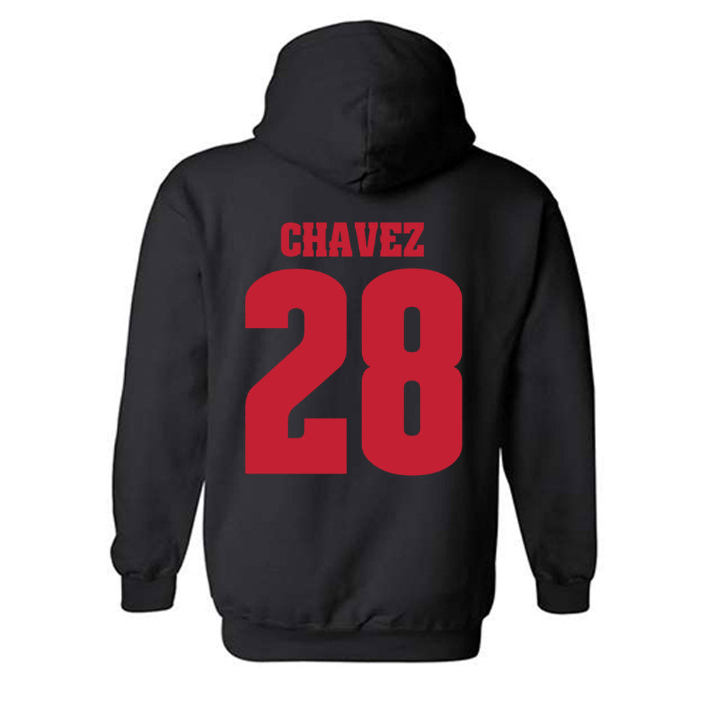 Wisconsin - NCAA Men's Soccer : Andrew Chavez - Classic Shersey Hooded Sweatshirt-1