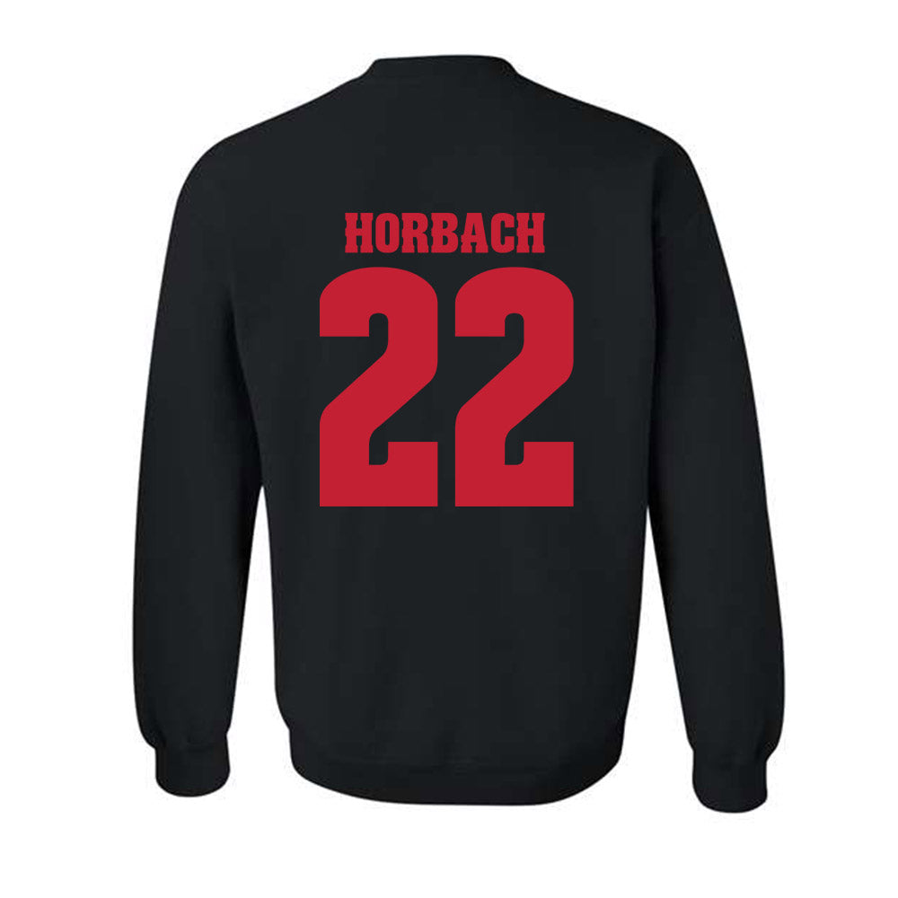 Wisconsin - NCAA Men's Ice Hockey : Jack Horbach - Classic Shersey Crewneck Sweatshirt-1