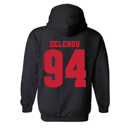 Wisconsin - NCAA Men's Ice Hockey : Vasily Zelenov - Classic Shersey Hooded Sweatshirt-1