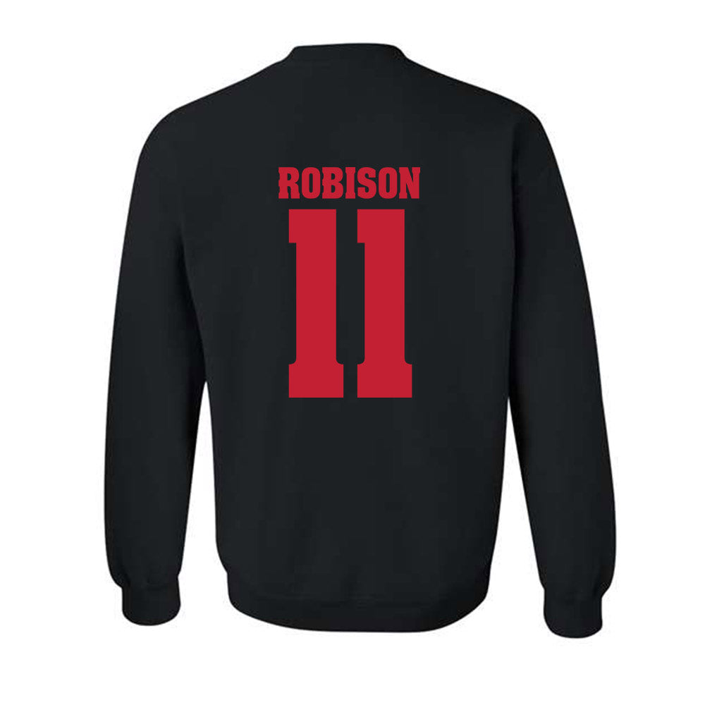 Wisconsin - NCAA Men's Basketball : Jack Robison - Classic Shersey Crewneck Sweatshirt-1