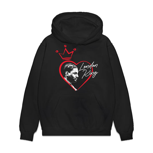 IndU - NCAA Men's Basketball : London King - Graphic Tee Premium Hooded Sweatshirt-0