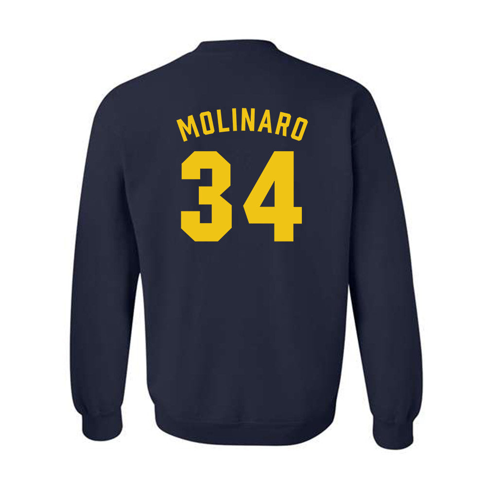 Michigan - NCAA Men's Ice Hockey : Julian Molinaro - Classic Shersey Crewneck Sweatshirt-1