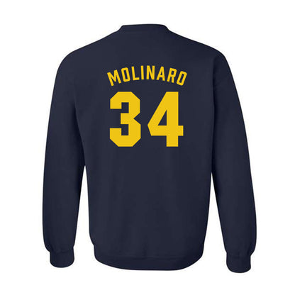 Michigan - NCAA Men's Ice Hockey : Julian Molinaro - Classic Shersey Crewneck Sweatshirt-1
