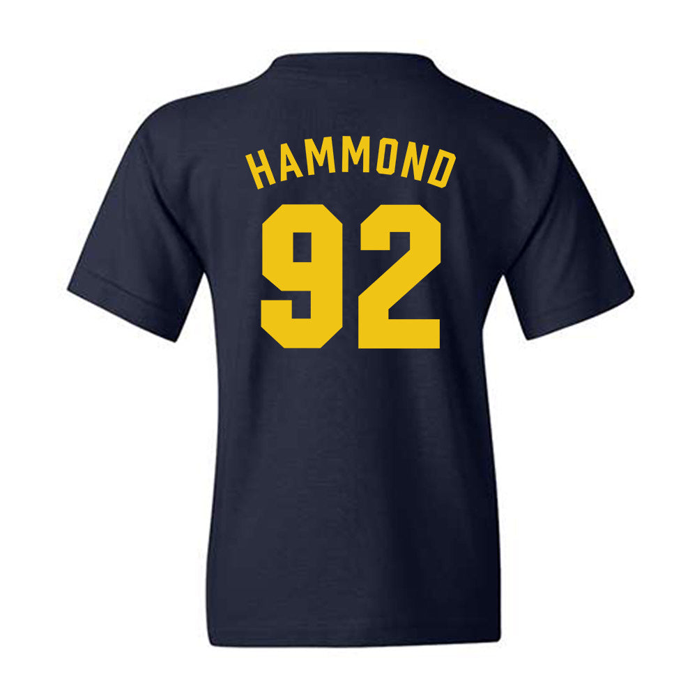 Michigan - NCAA Football : Ted Hammond - Classic Shersey Youth T-Shirt-1