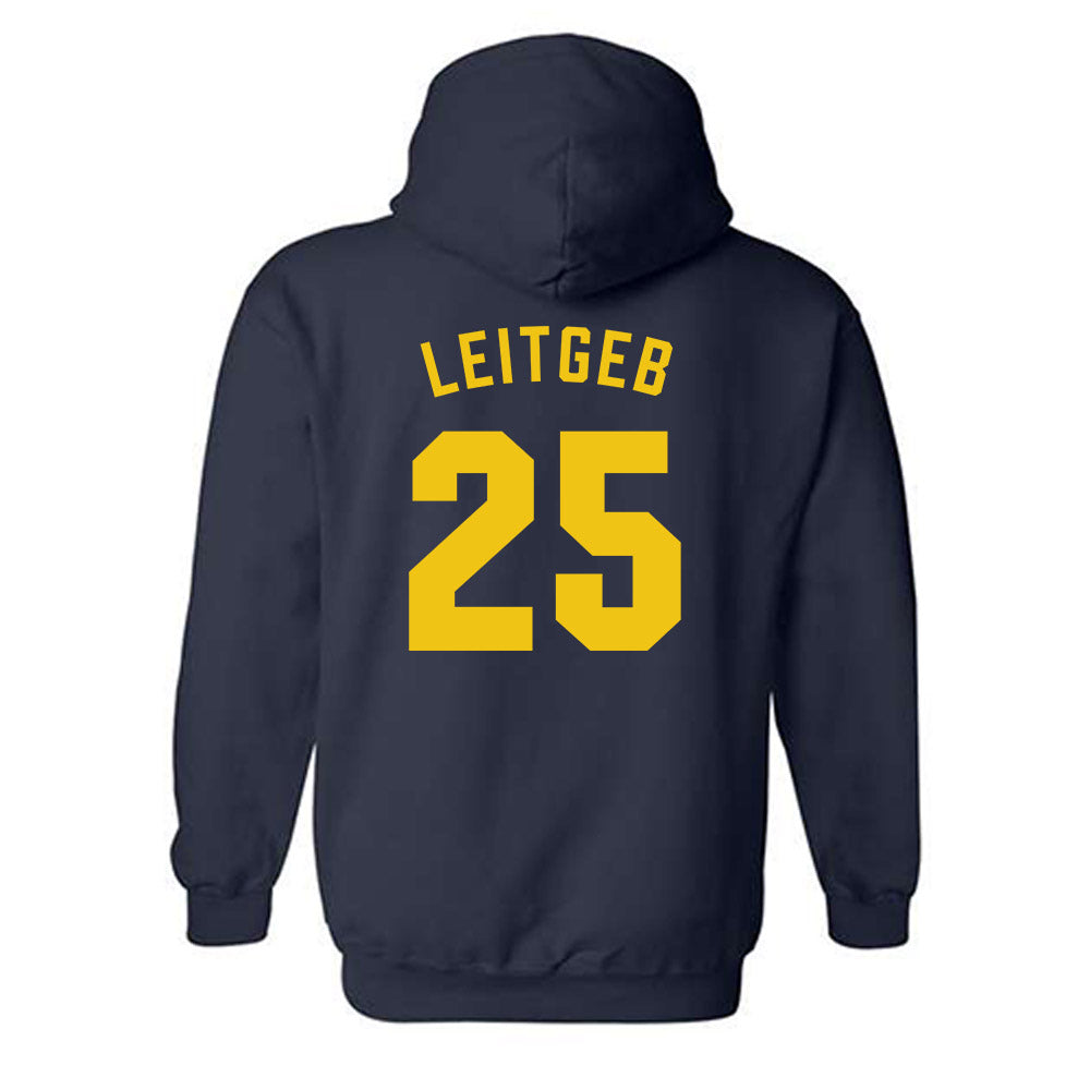 Michigan - NCAA Baseball : Brock leitgeb - Classic Shersey Hooded Sweatshirt-1