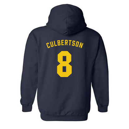 Michigan - NCAA Baseball : Drew Culbertson - Classic Shersey Hooded Sweatshirt-1