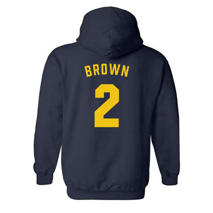 Michigan - NCAA Women's Basketball : Macy Brown - Classic Shersey Hooded Sweatshirt-1