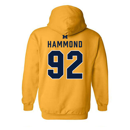 Michigan - NCAA Football : Ted Hammond - Classic Shersey Hooded Sweatshirt-1