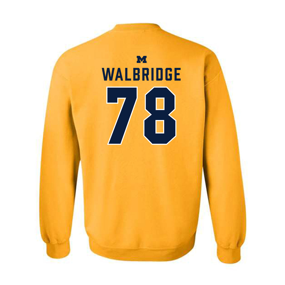 Michigan - NCAA Football : Marky Walbridge - Classic Shersey Crewneck Sweatshirt-1