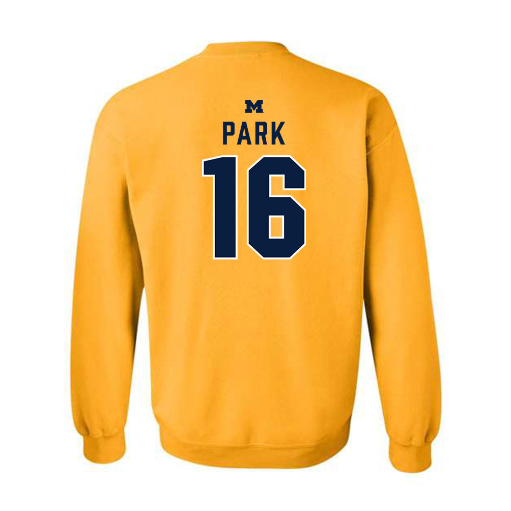 Michigan - NCAA Men's Ice Hockey : Aidan Park - Classic Shersey Crewneck Sweatshirt-1