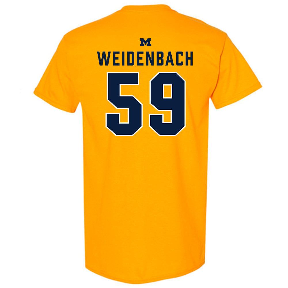 Michigan - NCAA Football : John Weidenbach - Classic Shersey T-Shirt-1