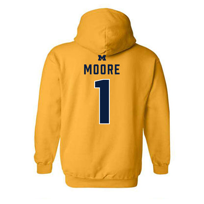Michigan - NCAA Football : Rod Moore - Classic Shersey Hooded Sweatshirt-1