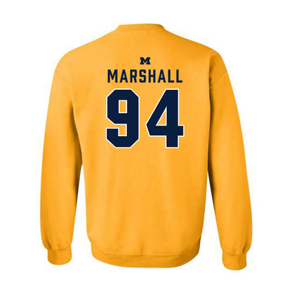Michigan - NCAA Football : Nate Marshall - Classic Shersey Crewneck Sweatshirt-1