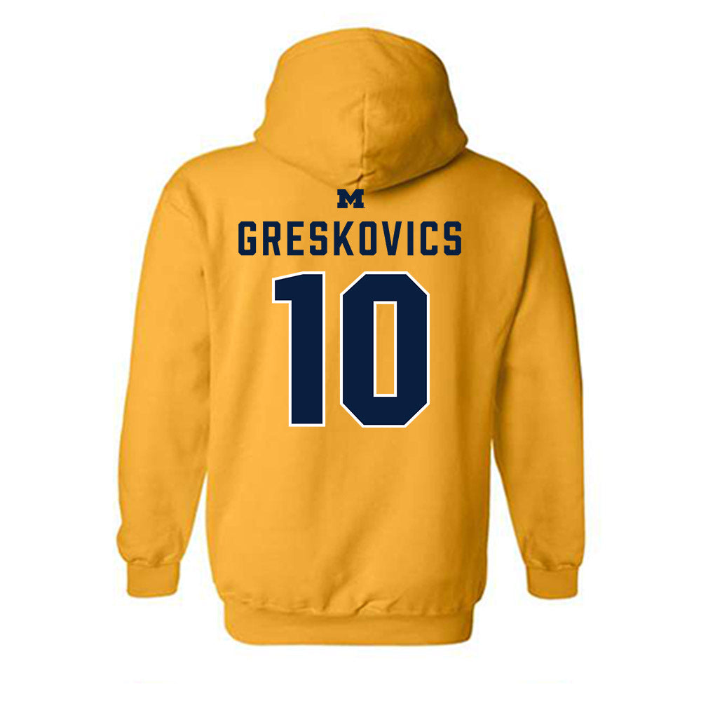 Michigan - NCAA Women's Volleyball : Carly Greskovics - Classic Shersey Hooded Sweatshirt-1