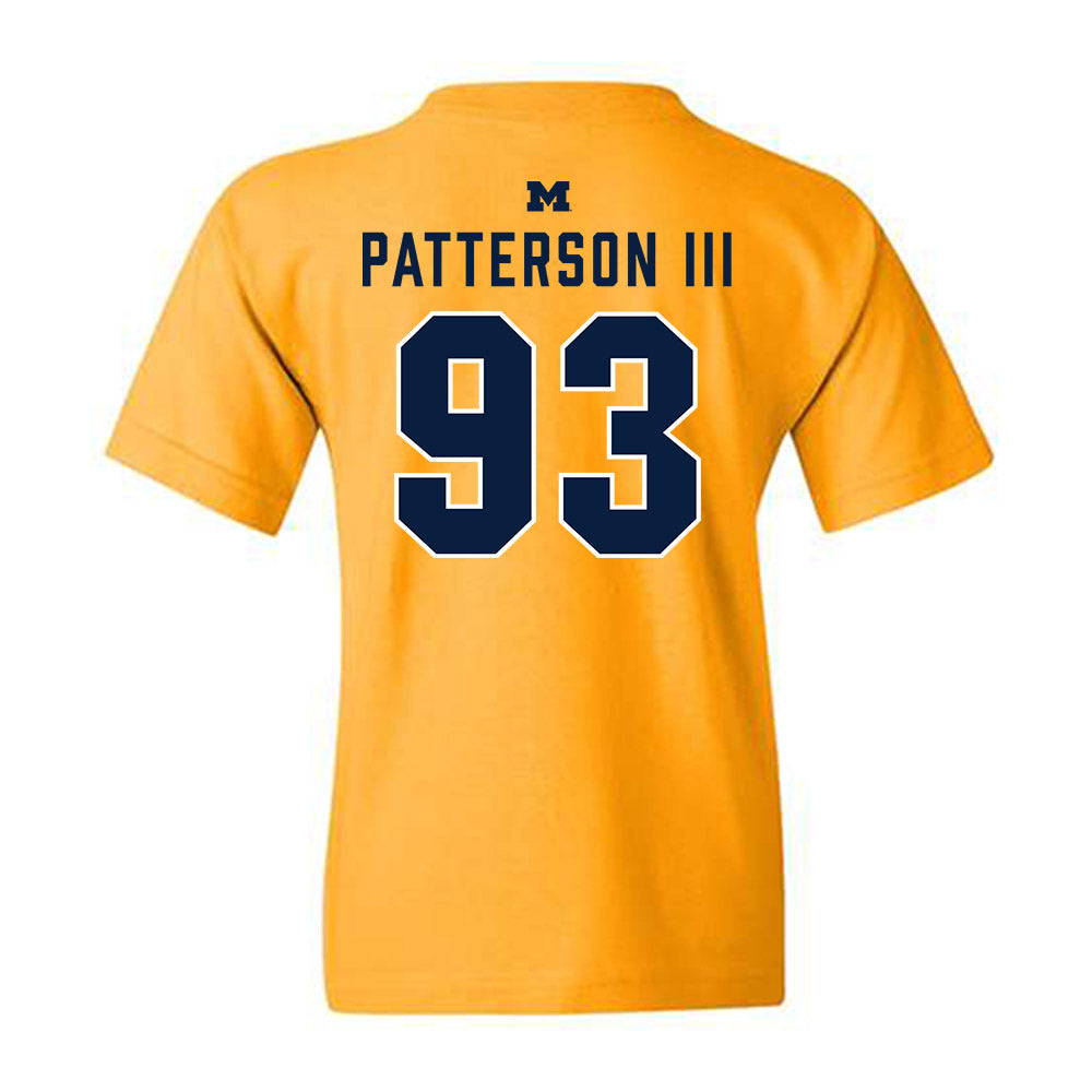 Michigan - NCAA Football : Benny Patterson III - Classic Shersey Youth T-Shirt-1