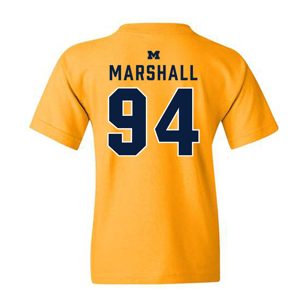Michigan - NCAA Football : Nate Marshall - Classic Shersey Youth T-Shirt-1