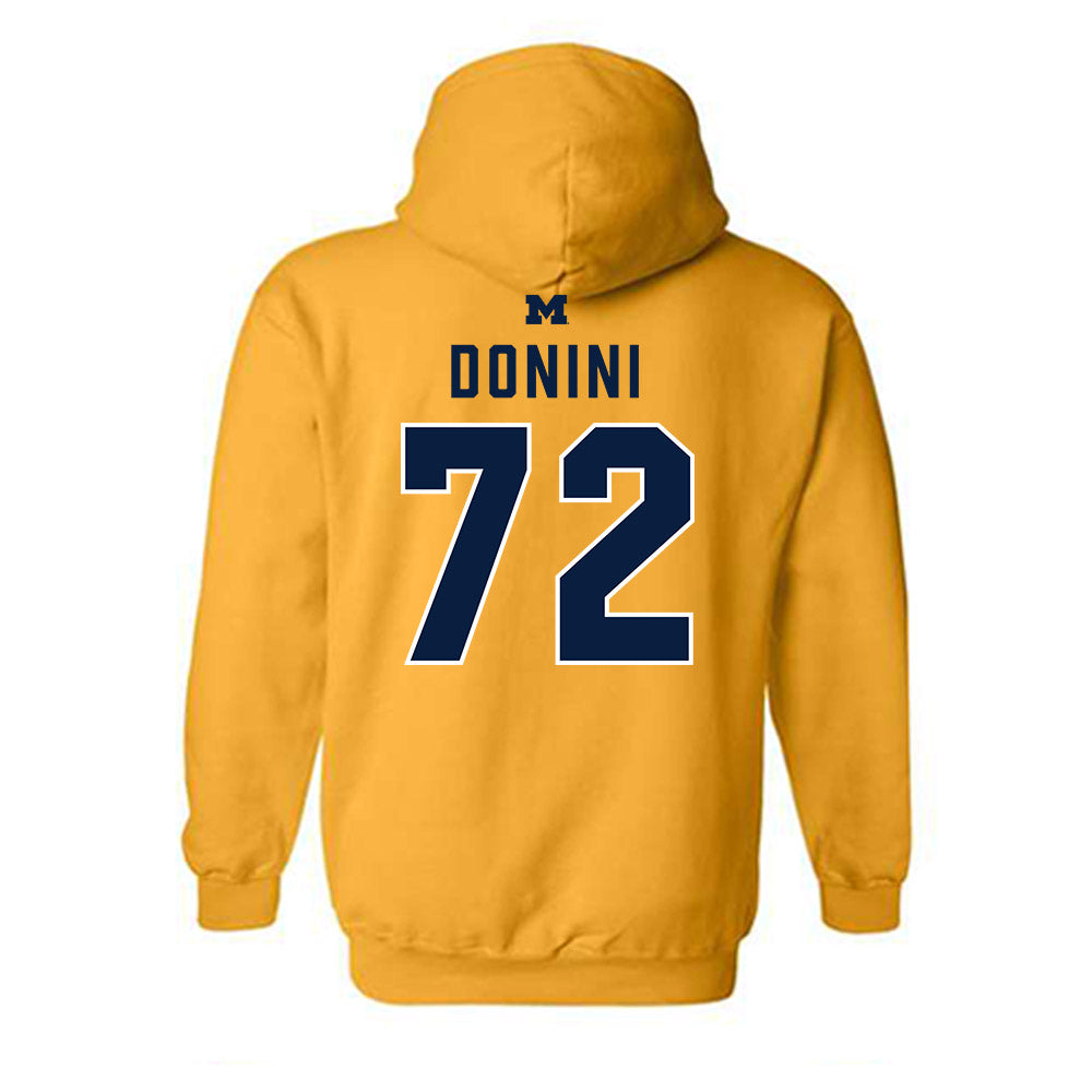 Michigan - NCAA Football : Peter Donini - Classic Shersey Hooded Sweatshirt-1