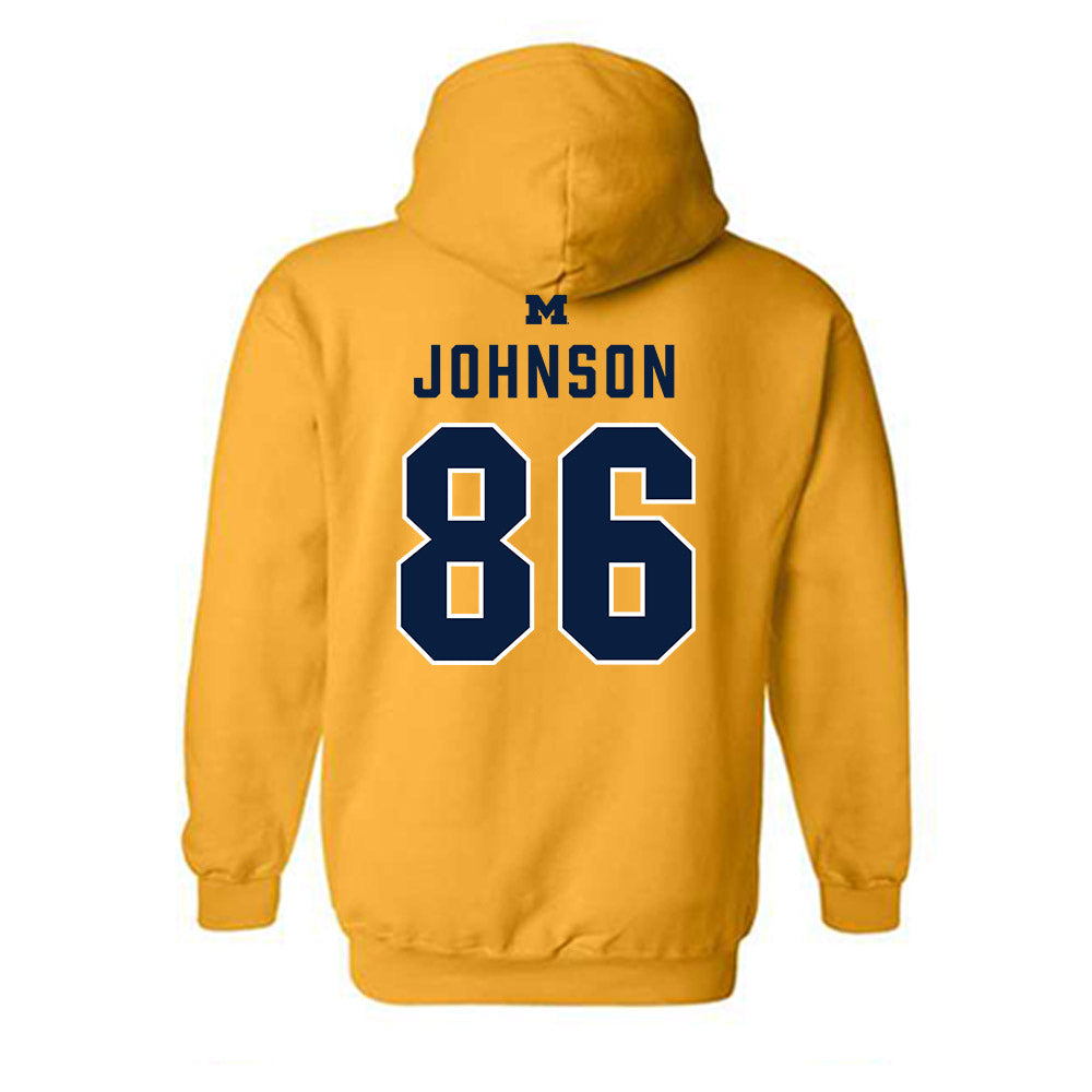 Michigan - NCAA Football : Travis Johnson - Classic Shersey Hooded Sweatshirt-1