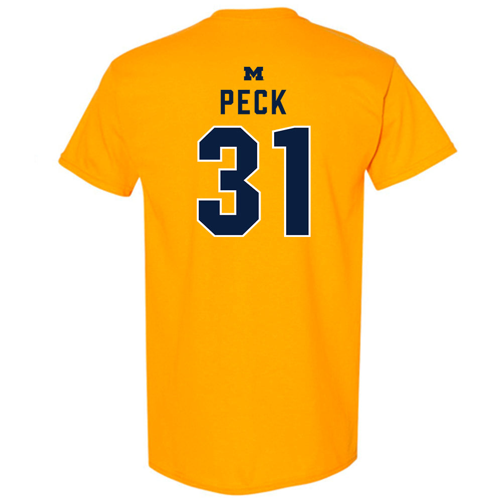 Michigan - NCAA Men's Ice Hockey : Stephen Peck - Classic Shersey T-Shirt-1