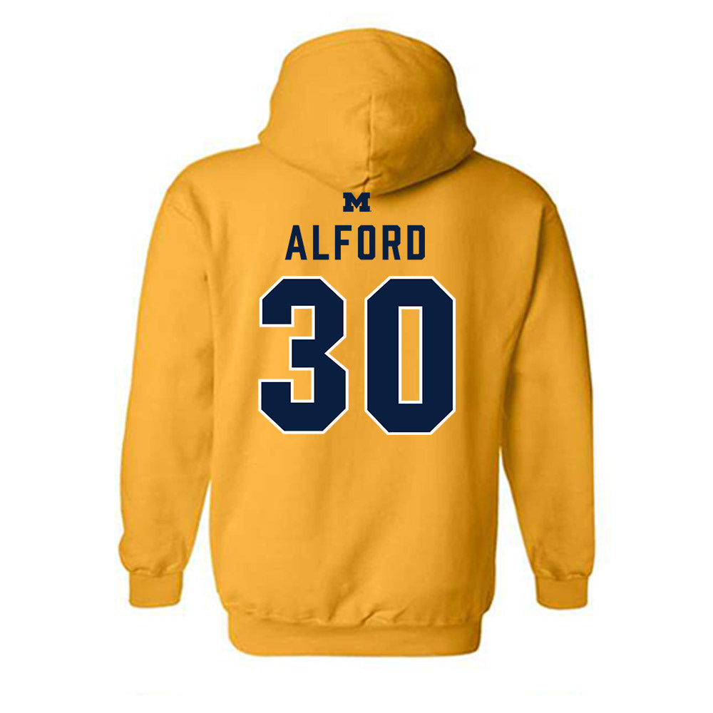 Michigan - NCAA Football : Max Alford - Classic Shersey Hooded Sweatshirt-1