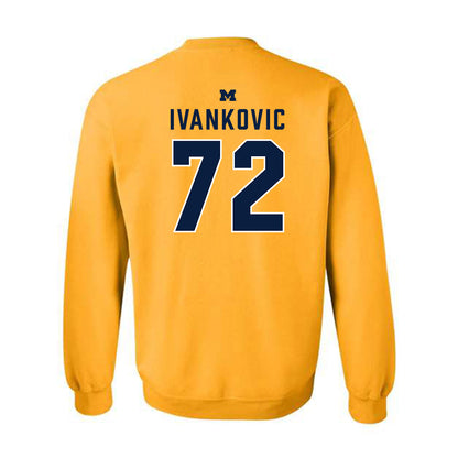 Michigan - NCAA Men's Ice Hockey : Jack Ivankovic - Classic Shersey Crewneck Sweatshirt-1