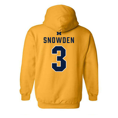 Michigan - NCAA Football : Smith Snowden - Classic Shersey Hooded Sweatshirt-1
