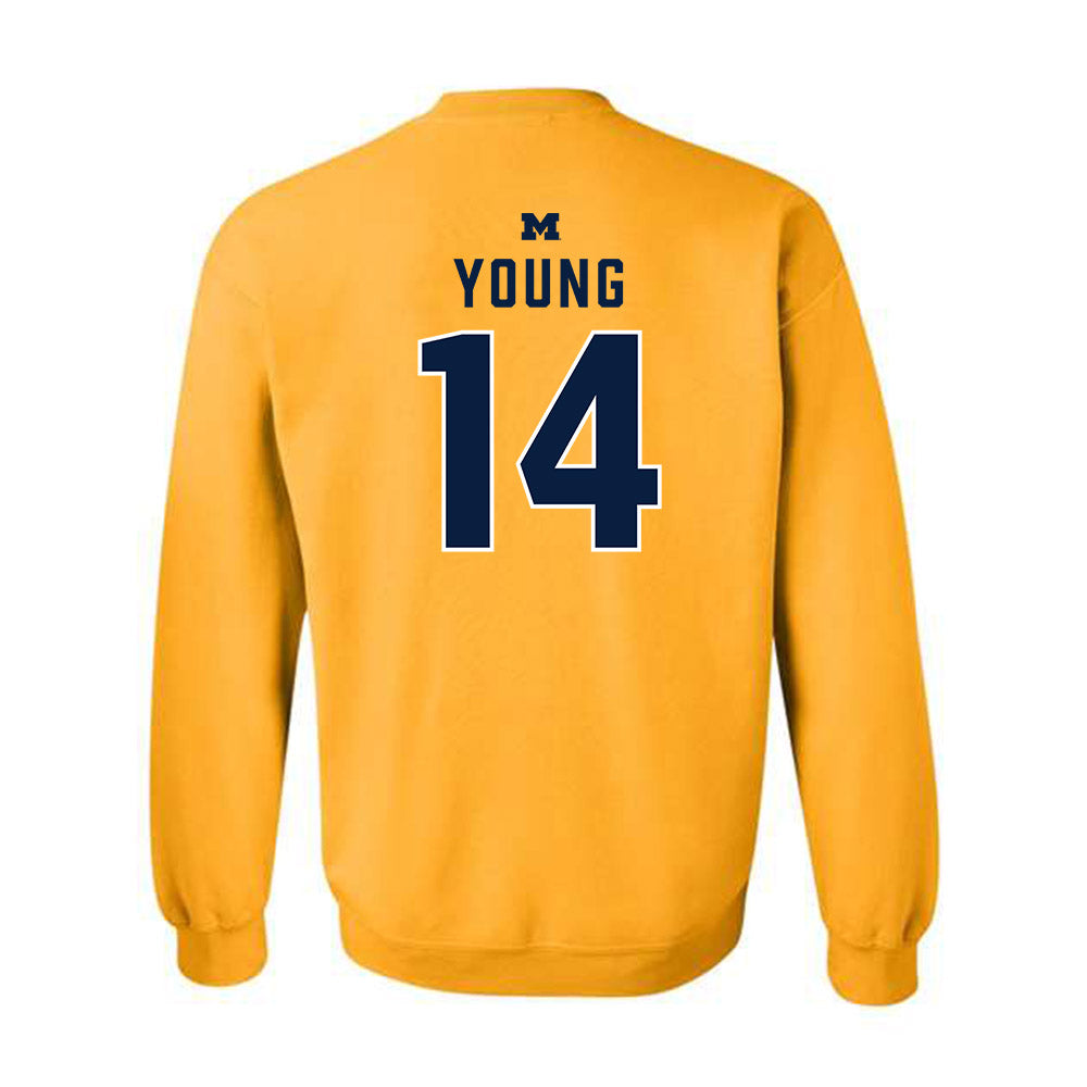Michigan - NCAA Football : Jordan Young - Classic Shersey Crewneck Sweatshirt-1