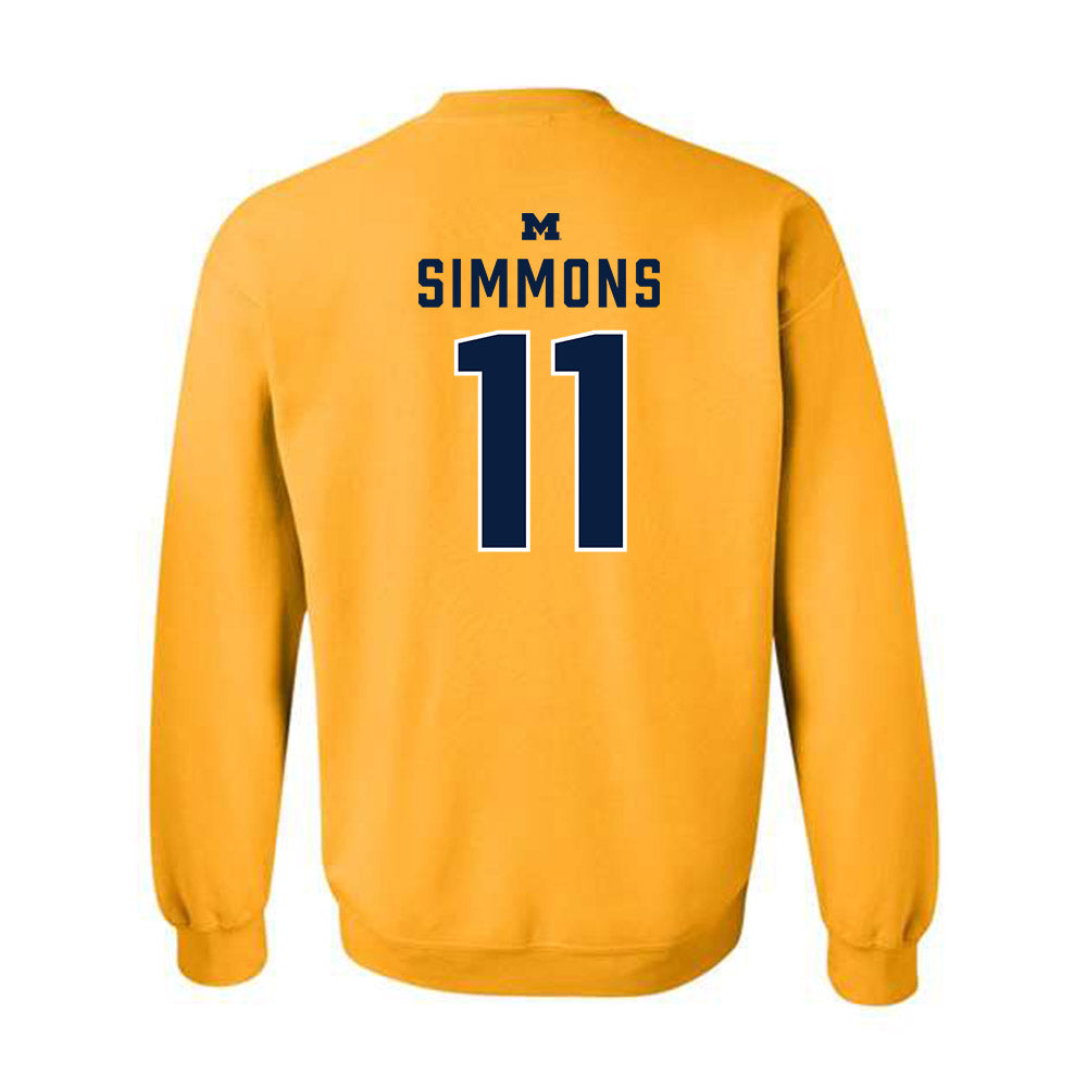 Michigan - NCAA Women's Volleyball : Amalia Simmons - Classic Shersey Crewneck Sweatshirt-1
