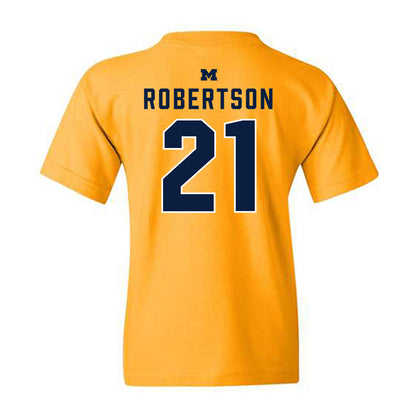 Michigan - NCAA Men's Ice Hockey : Ben Robertson - Classic Shersey Youth T-Shirt-1