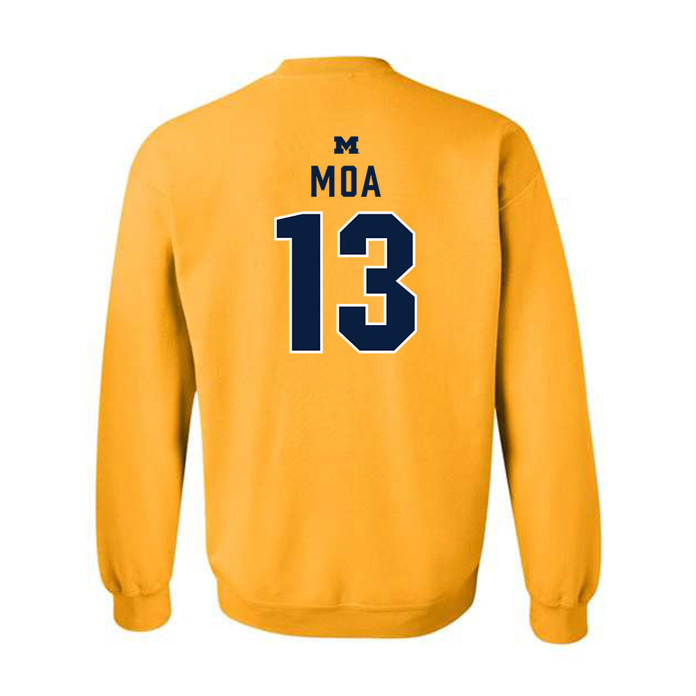 Michigan - NCAA Football : Aisea Moa - Classic Shersey Crewneck Sweatshirt-1