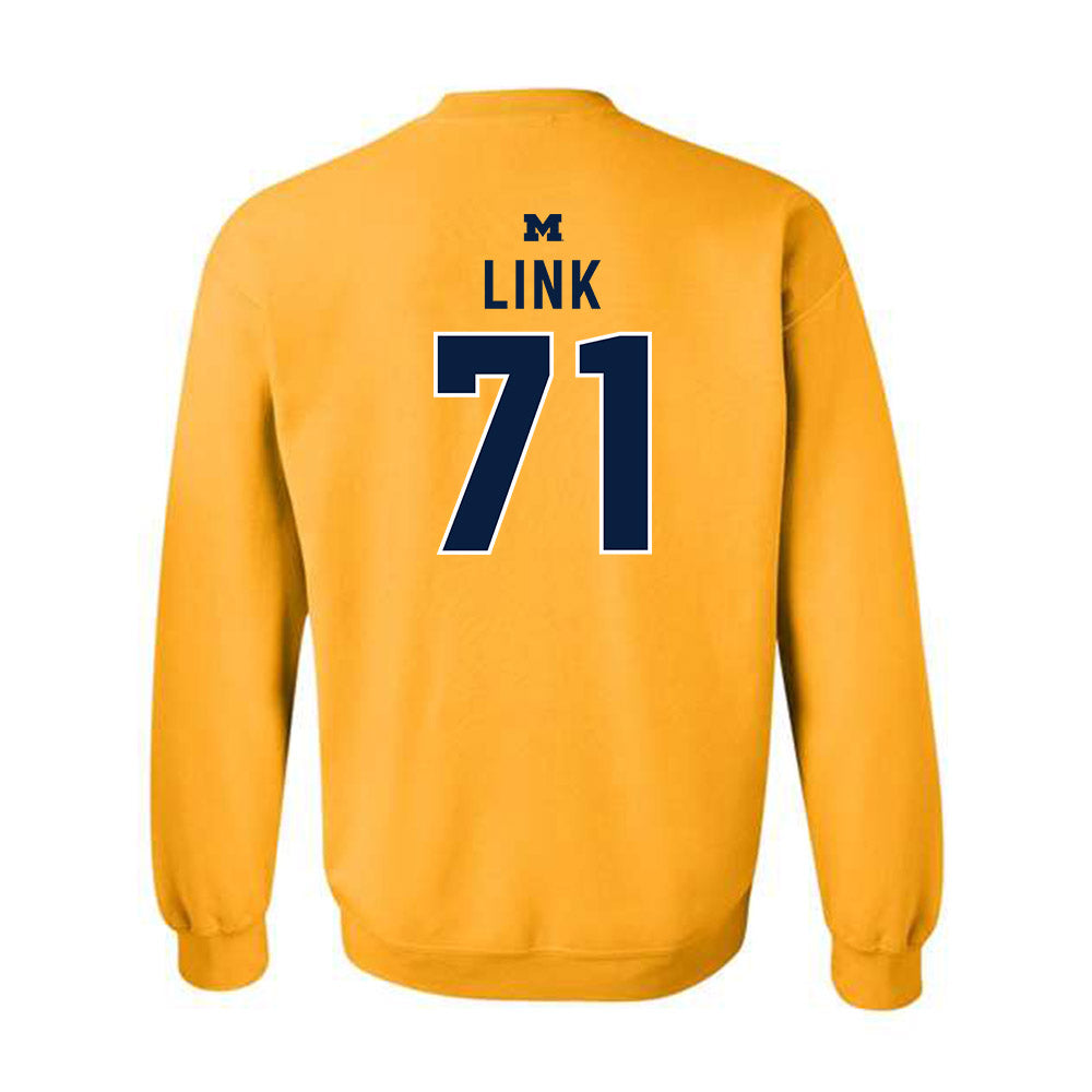 Michigan - NCAA Football : Evan Link - Classic Shersey Crewneck Sweatshirt-1
