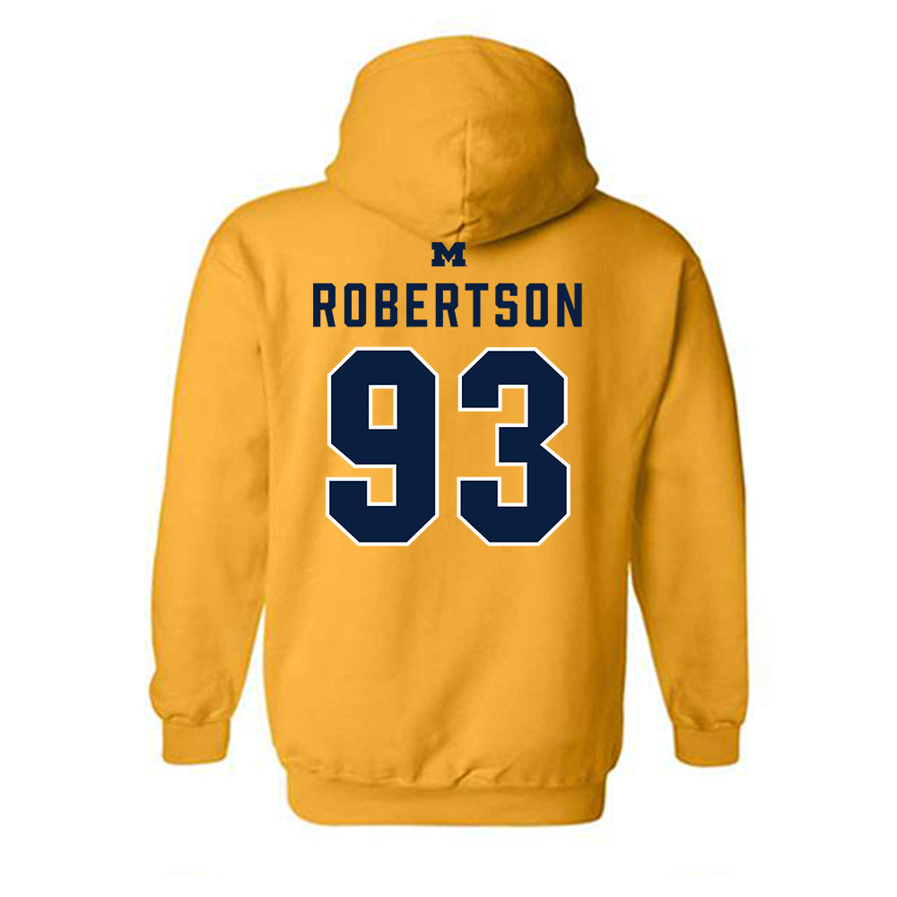 Michigan - NCAA Football : Hunter Robertson - Classic Shersey Hooded Sweatshirt-1