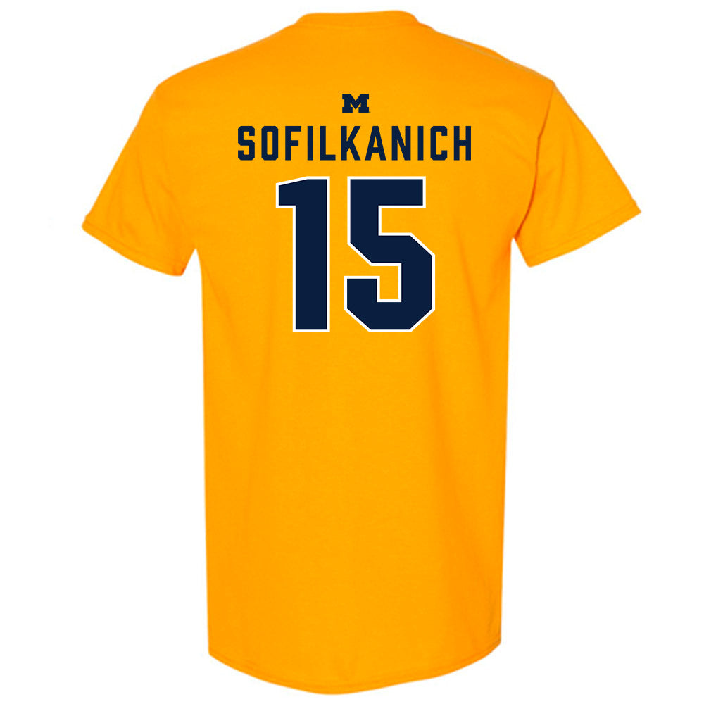 Michigan - NCAA Women's Basketball : Ashley Sofilkanich - Classic Shersey T-Shirt-1