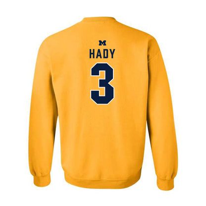 Michigan - NCAA Men's Ice Hockey : Hunter Hady - Classic Shersey Crewneck Sweatshirt-1
