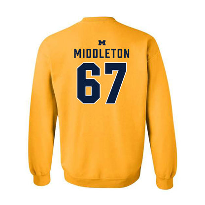 Michigan - NCAA Football : Trent Middleton - Classic Shersey Crewneck Sweatshirt-1