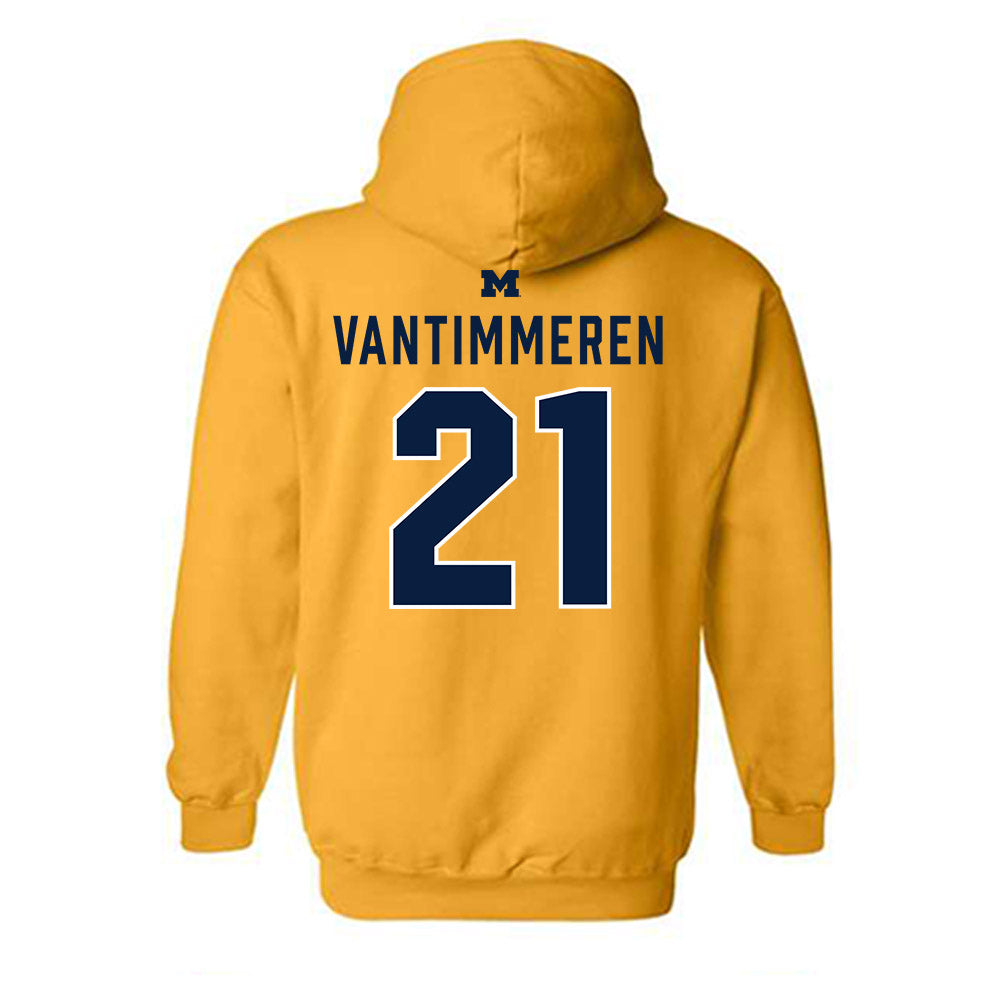 Michigan - NCAA Women's Basketball : Ally VanTimmeren - Classic Shersey Hooded Sweatshirt-1