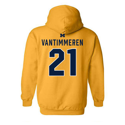 Michigan - NCAA Women's Basketball : Ally VanTimmeren - Classic Shersey Hooded Sweatshirt-1