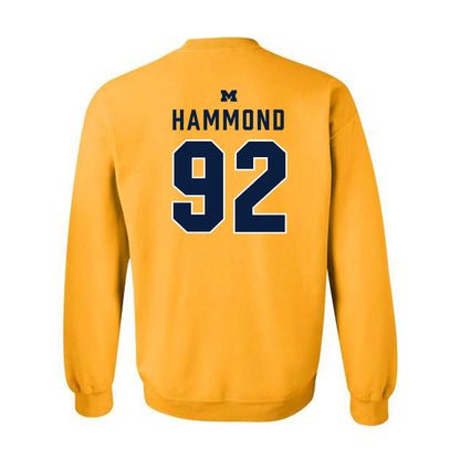 Michigan - NCAA Football : Ted Hammond - Classic Shersey Crewneck Sweatshirt-1