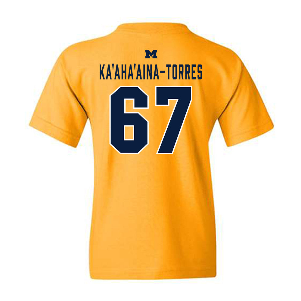 Michigan - NCAA Football : Houston Ka'aha'aina-Torres - Classic Shersey Youth T-Shirt-1