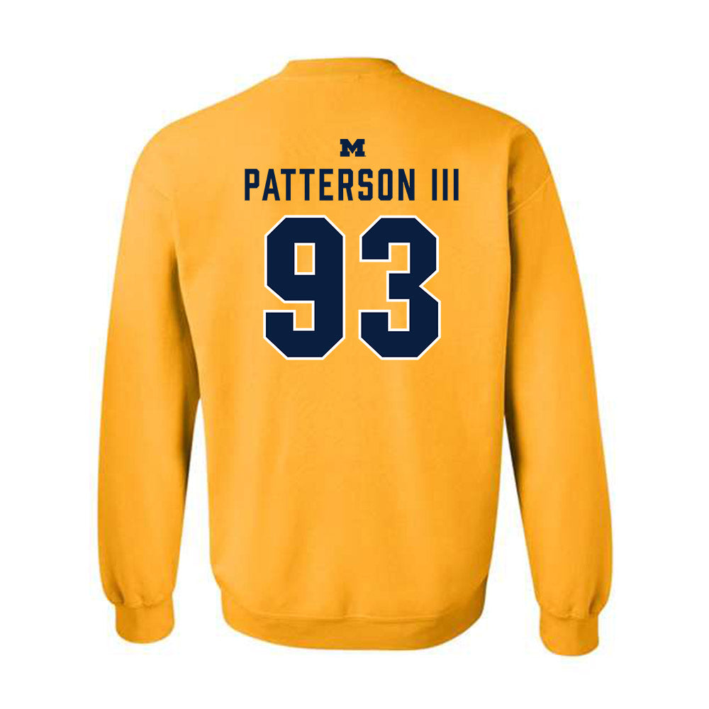 Michigan - NCAA Football : Benny Patterson III - Classic Shersey Crewneck Sweatshirt-1